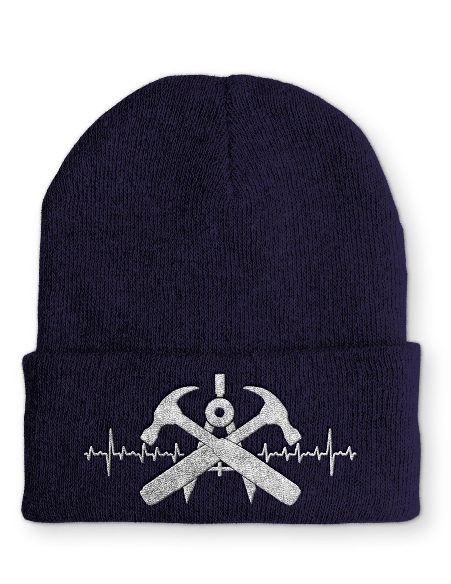 Dachdecker Herzschlag Statement Beanie Mütze mit Spruch - tshirtladen - Mütze