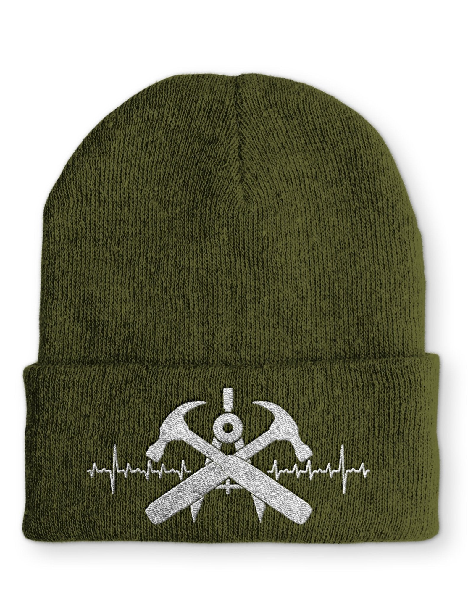 Dachdecker Herzschlag Statement Beanie Mütze mit Spruch - tshirtladen - Mütze