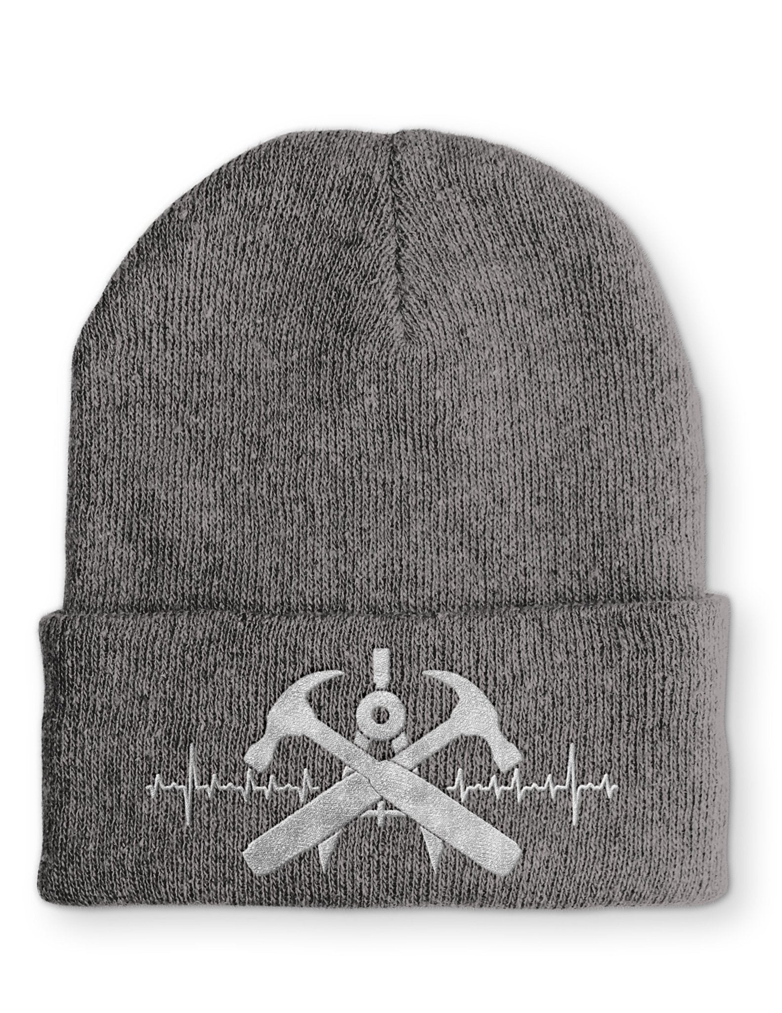 Dachdecker Herzschlag Statement Beanie Mütze mit Spruch - tshirtladen - Mütze