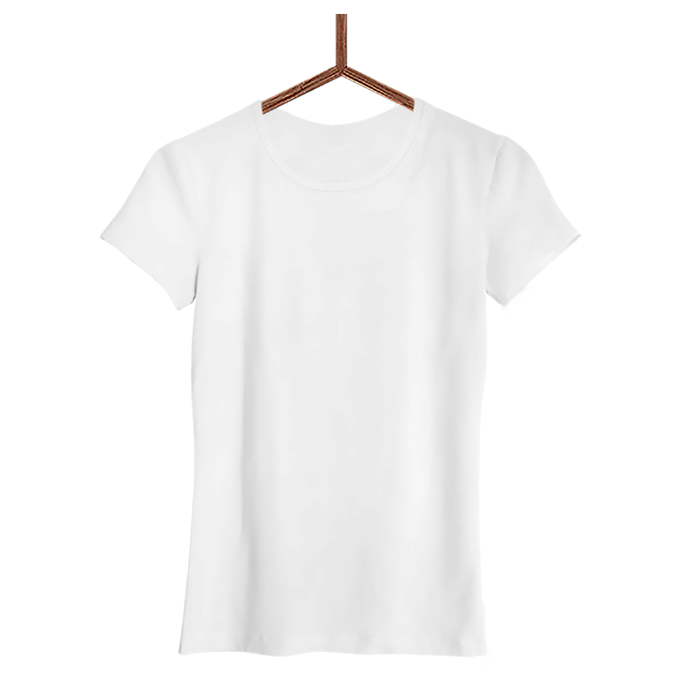 Damen T-Shirt Blanko - Schwarzer - Kaffee