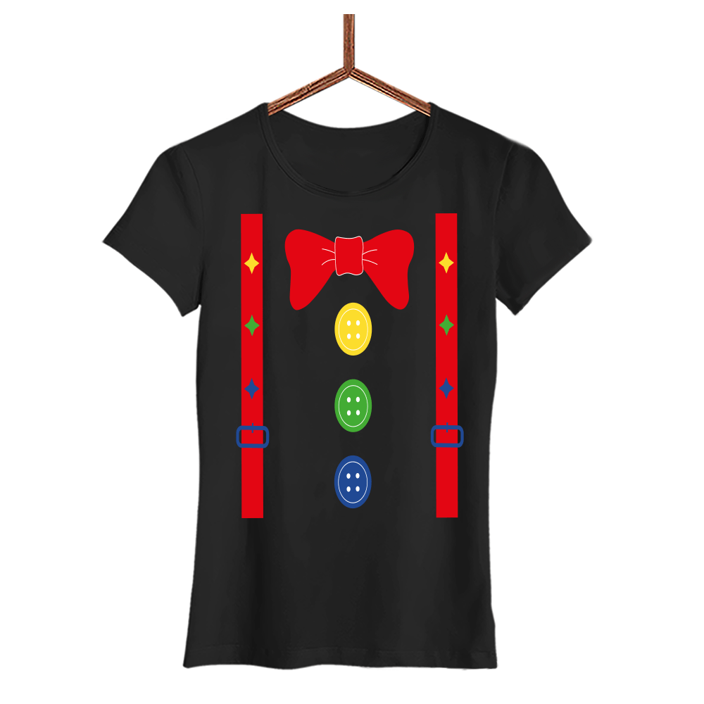 Damen T-Shirt Clown - Schwarzer - Kaffee