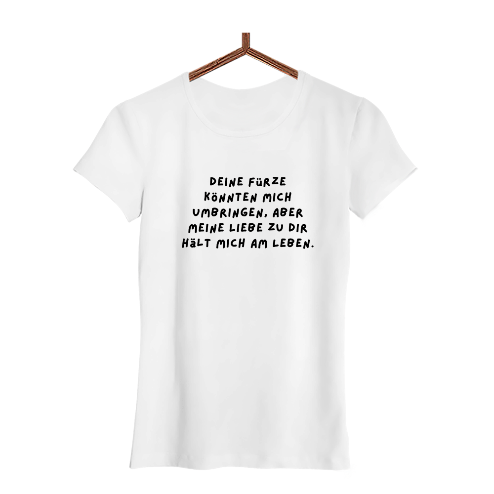 Damen T-Shirt Deine Fürze könnten mich umbringen - Schwarzer - Kaffee