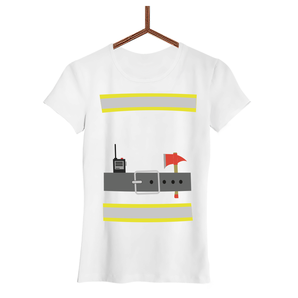 Damen T-Shirt Feuerwehrfrau - Schwarzer - Kaffee