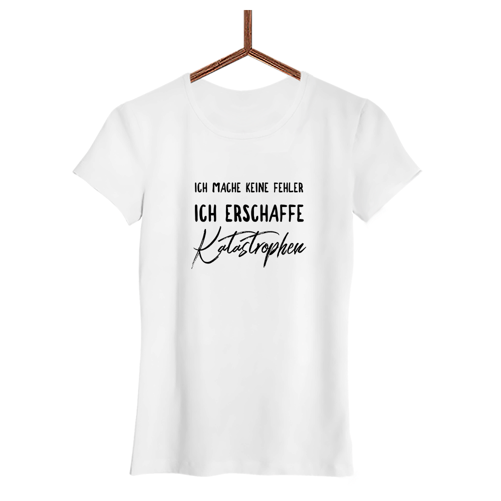 Damen T-Shirt Ich mache keine Fehler - Schwarzer - Kaffee