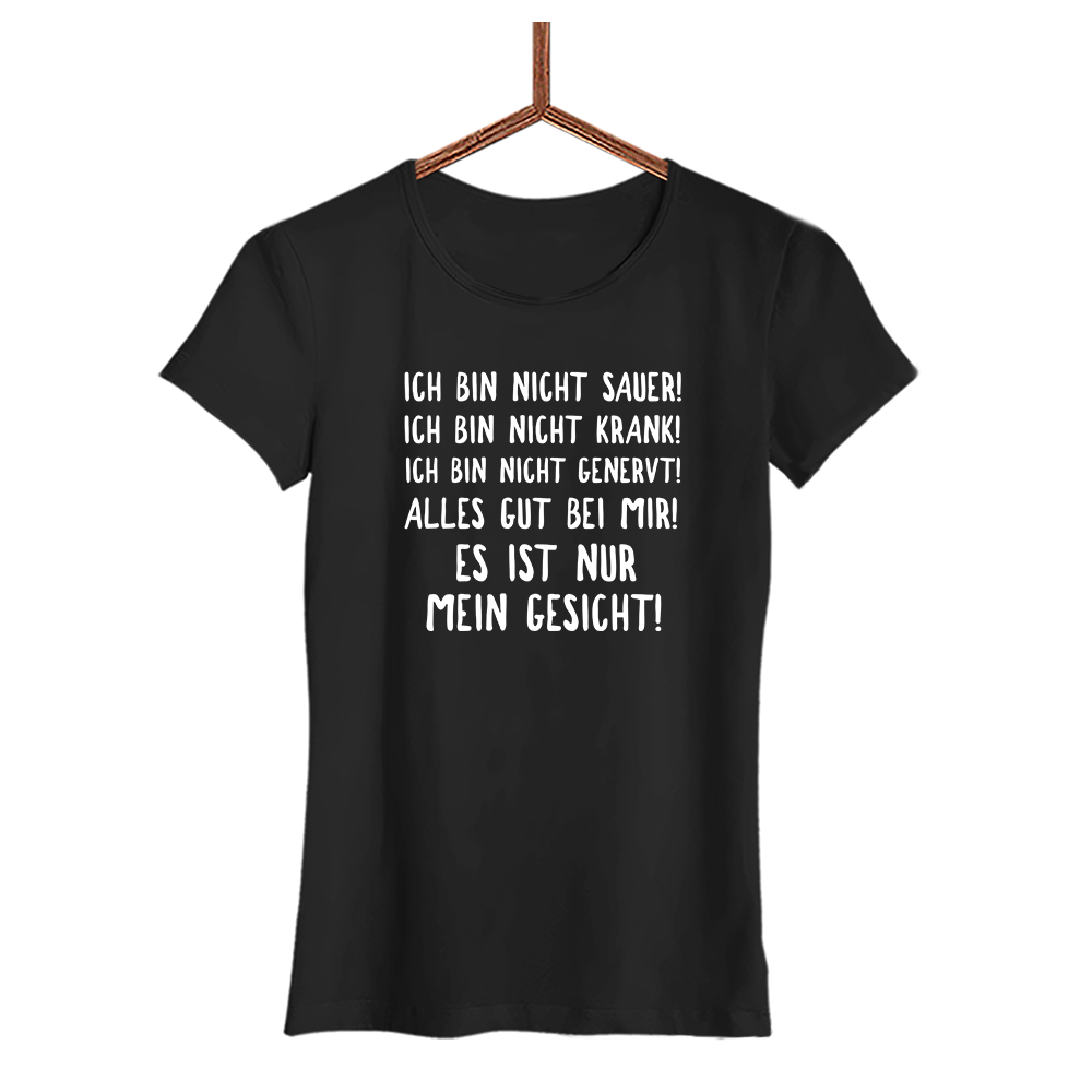 Damen T-Shirt Mein Gesicht - Schwarzer - Kaffee