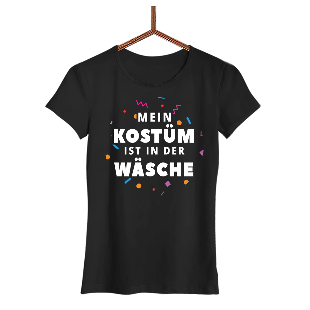 Damen T-Shirt Mein Kostüm ist in der Wäsche - Schwarzer - Kaffee