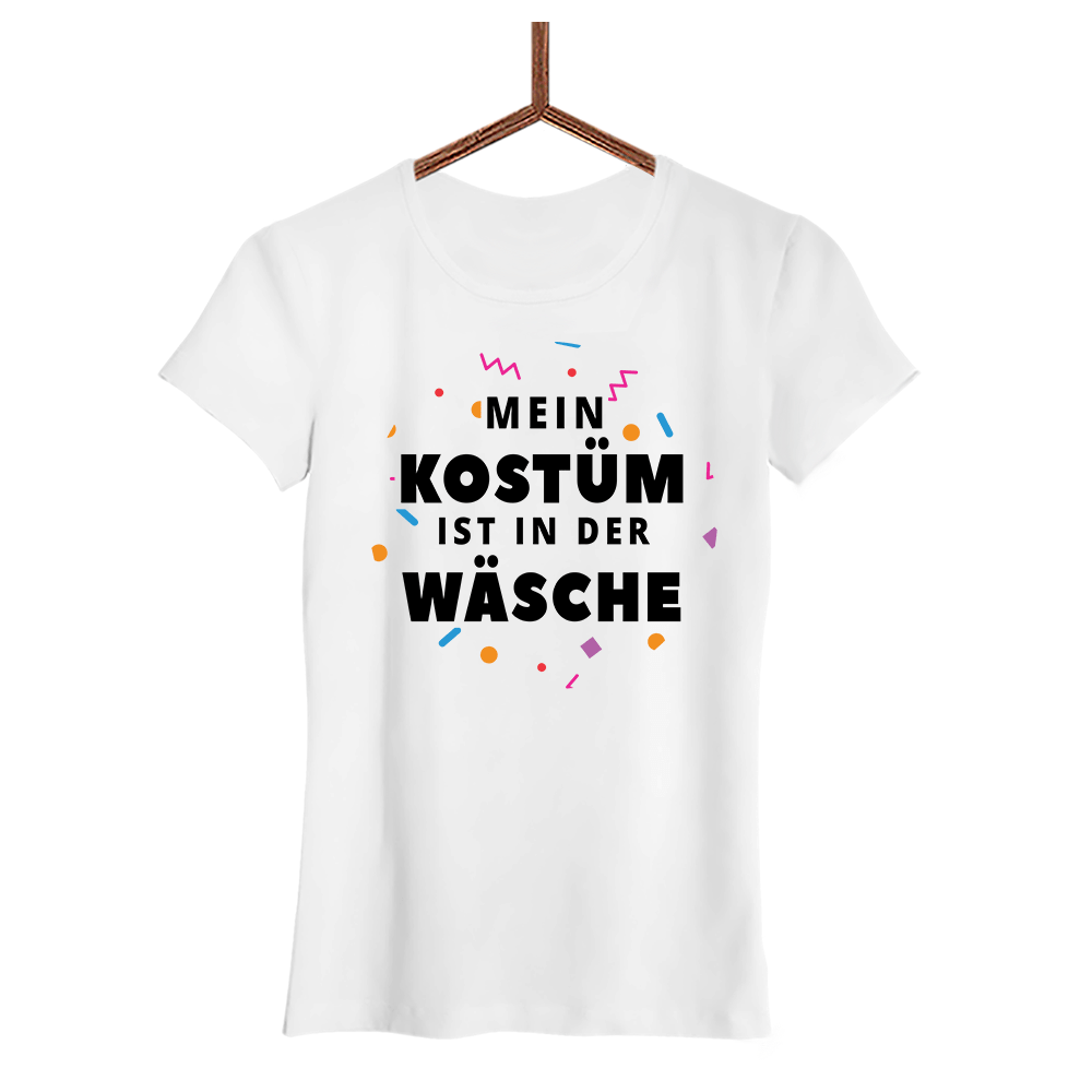 Damen T-Shirt Mein Kostüm ist in der Wäsche - Schwarzer - Kaffee