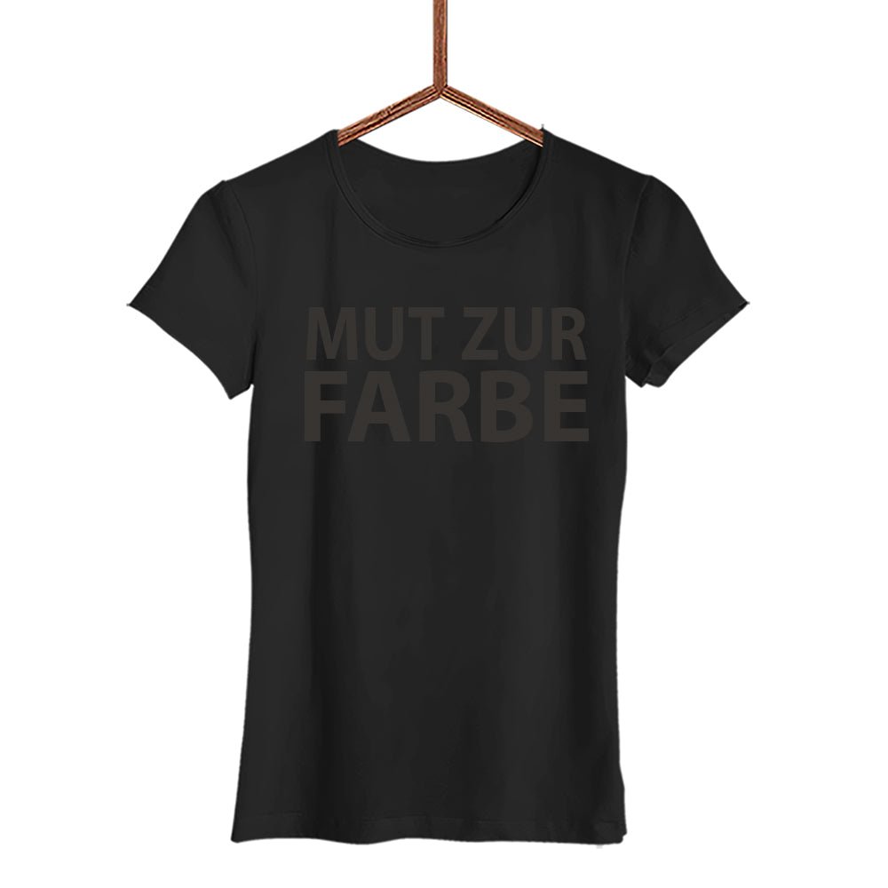 Damen T-Shirt Mut zur Farbe - Schwarzer - Kaffee