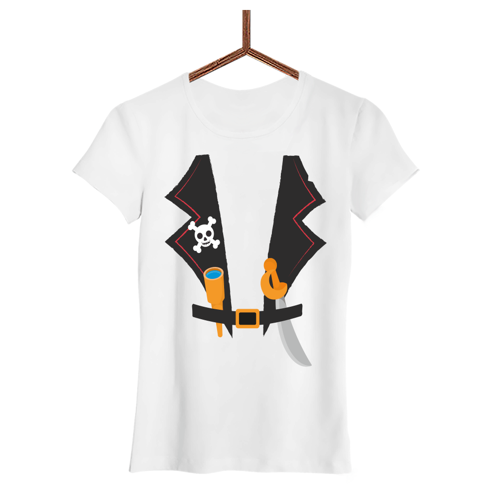 Damen T-Shirt Pirat - Schwarzer - Kaffee