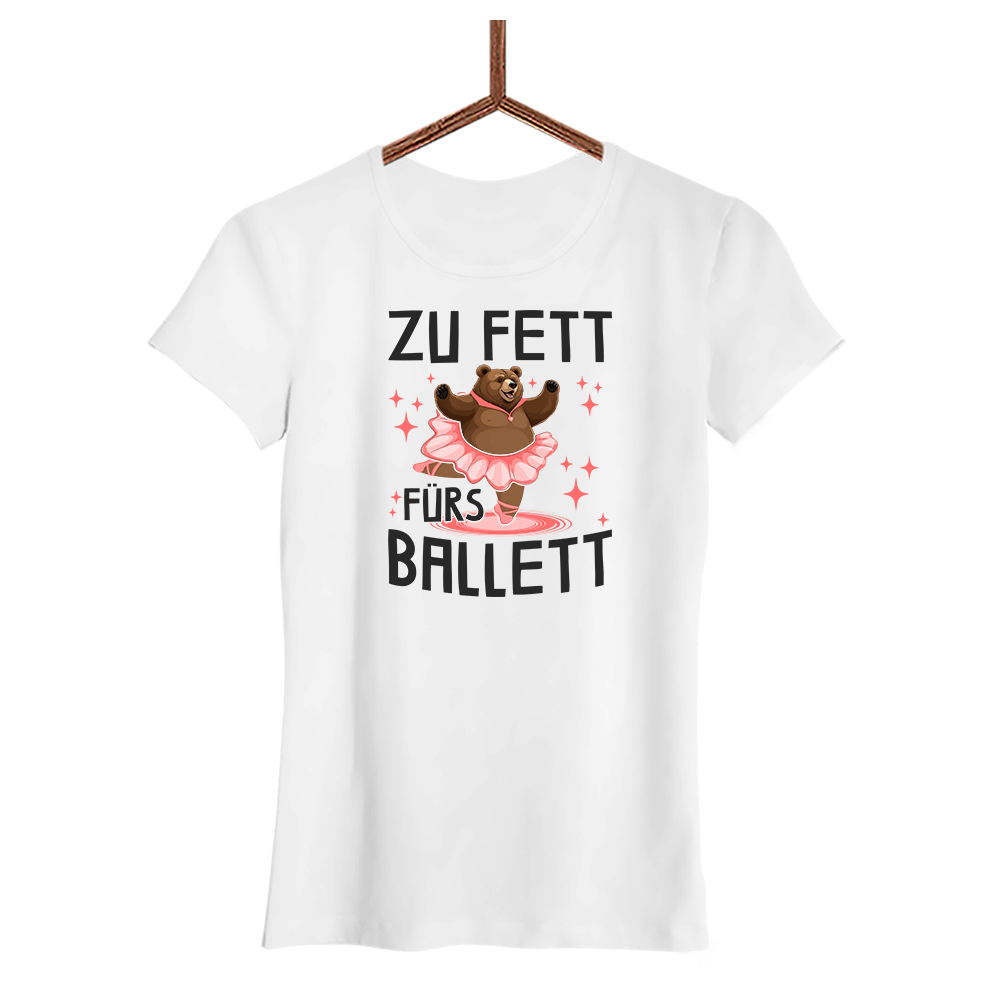 Damen T-Shirt Zu fett fürs Ballett - Schwarzer - Kaffee