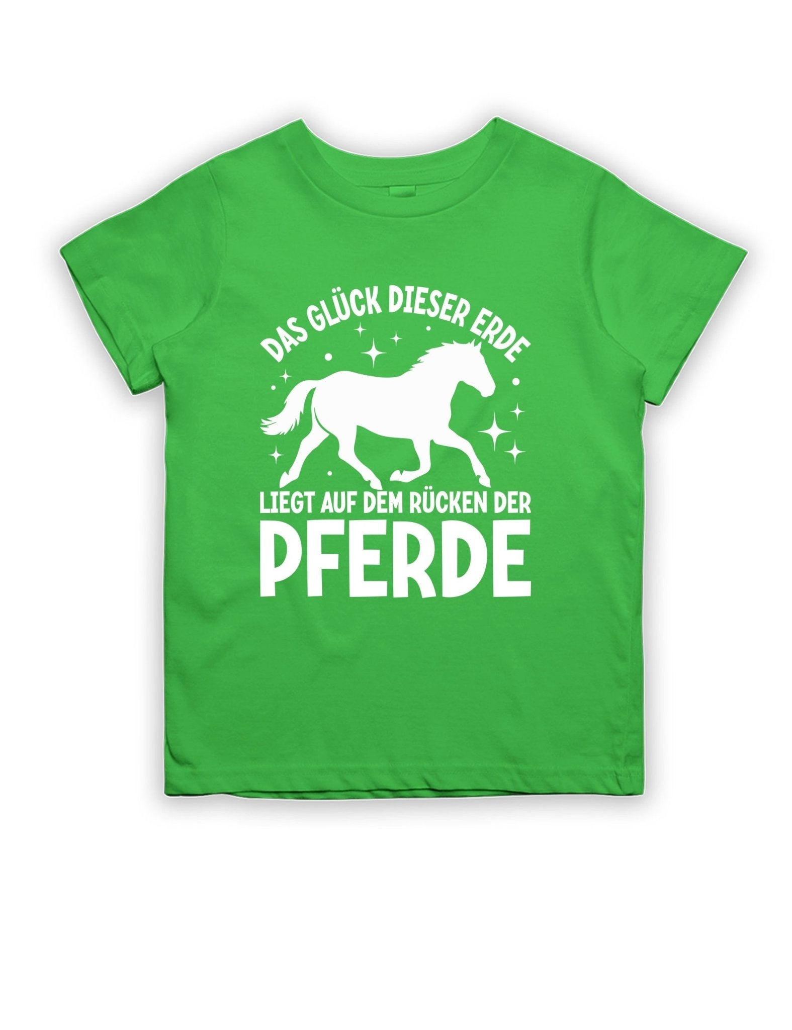 Das Glück dieser Erde liegt auf dem Rücken der Pferde Kinder T-Shirt - tshirtladen -