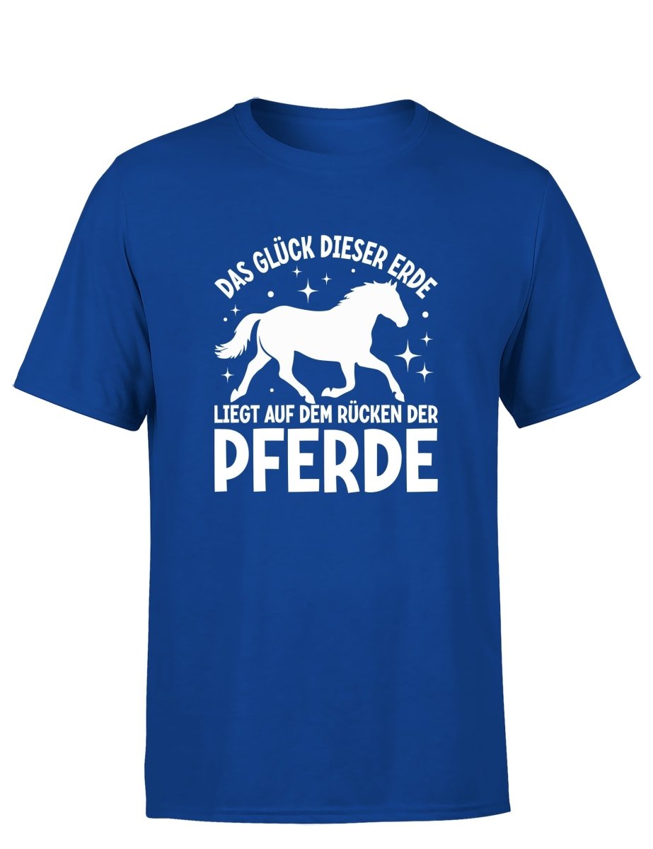 Das Glück dieser Erde liegt auf dem Rücken der Pferde Statement Herren T-Shirt - Schwarzer - Kaffee