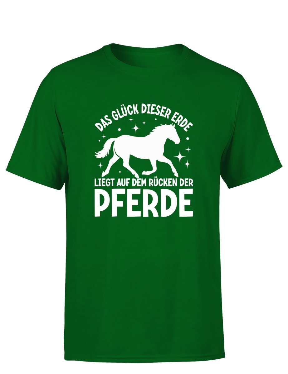 Das Glück dieser Erde liegt auf dem Rücken der Pferde Statement Herren T-Shirt - Schwarzer - Kaffee