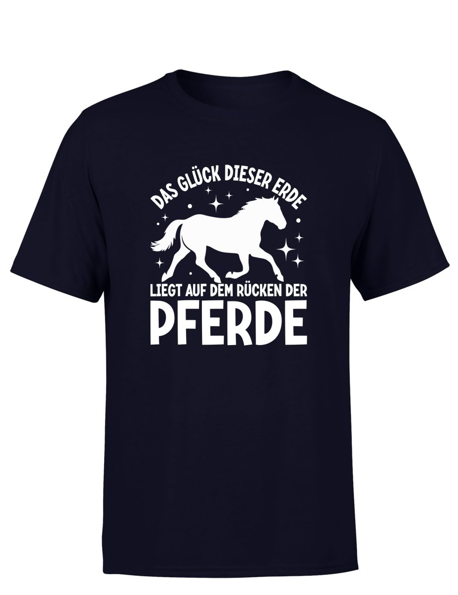 Das Glück dieser Erde liegt auf dem Rücken der Pferde Statement Herren T-Shirt - Schwarzer - Kaffee