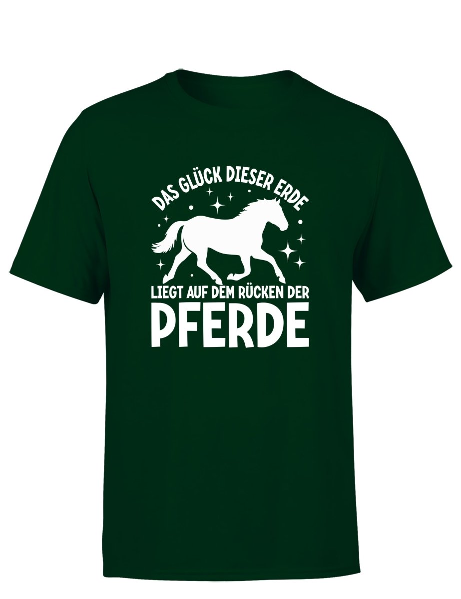 Das Glück dieser Erde liegt auf dem Rücken der Pferde Statement Herren T-Shirt - Schwarzer - Kaffee
