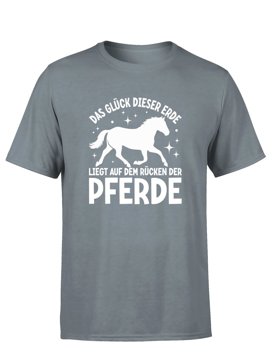 Das Glück dieser Erde liegt auf dem Rücken der Pferde Statement Herren T-Shirt - Schwarzer - Kaffee