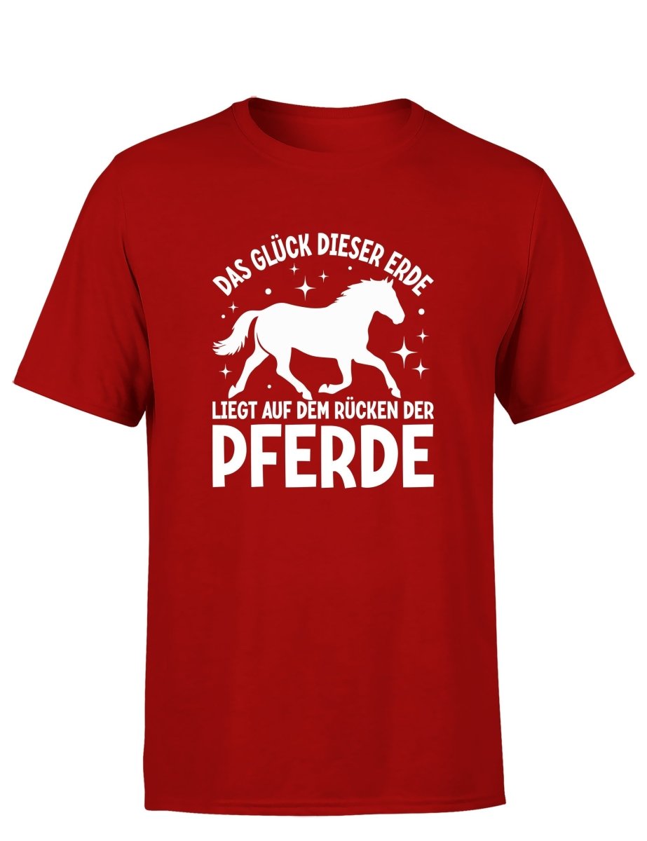 Das Glück dieser Erde liegt auf dem Rücken der Pferde Statement Herren T-Shirt - Schwarzer - Kaffee