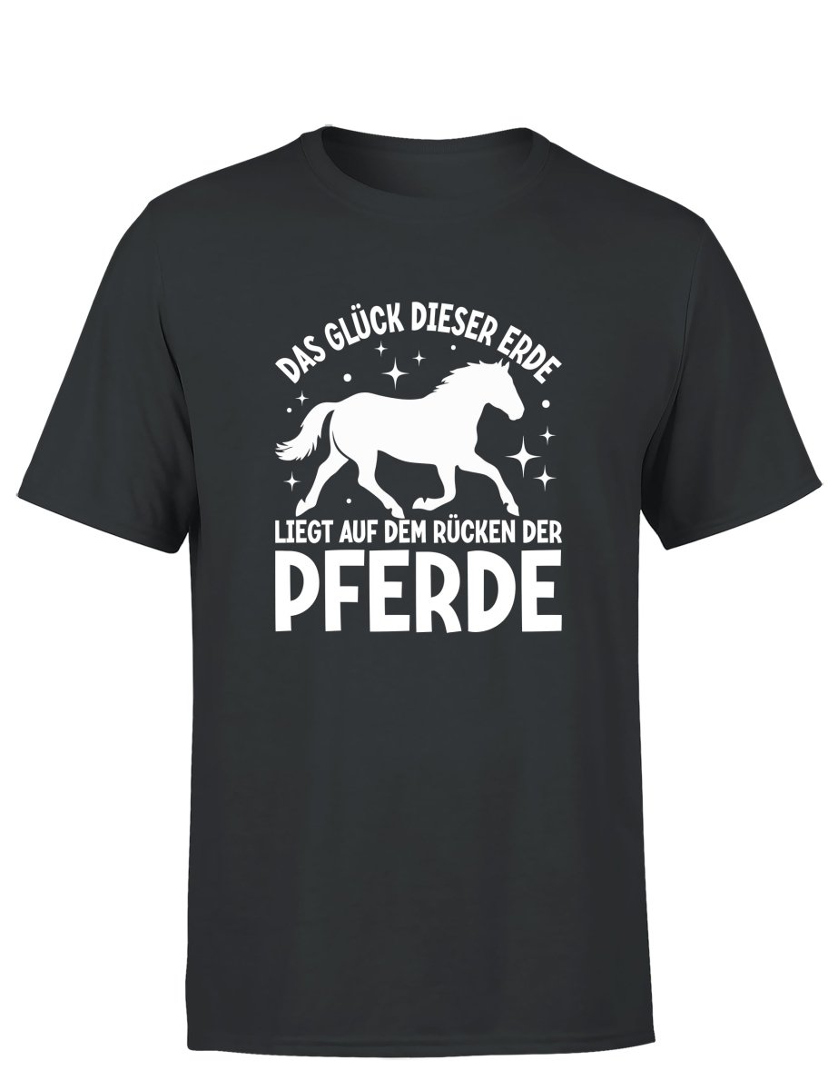 Das Glück dieser Erde liegt auf dem Rücken der Pferde Statement Herren T-Shirt - Schwarzer - Kaffee