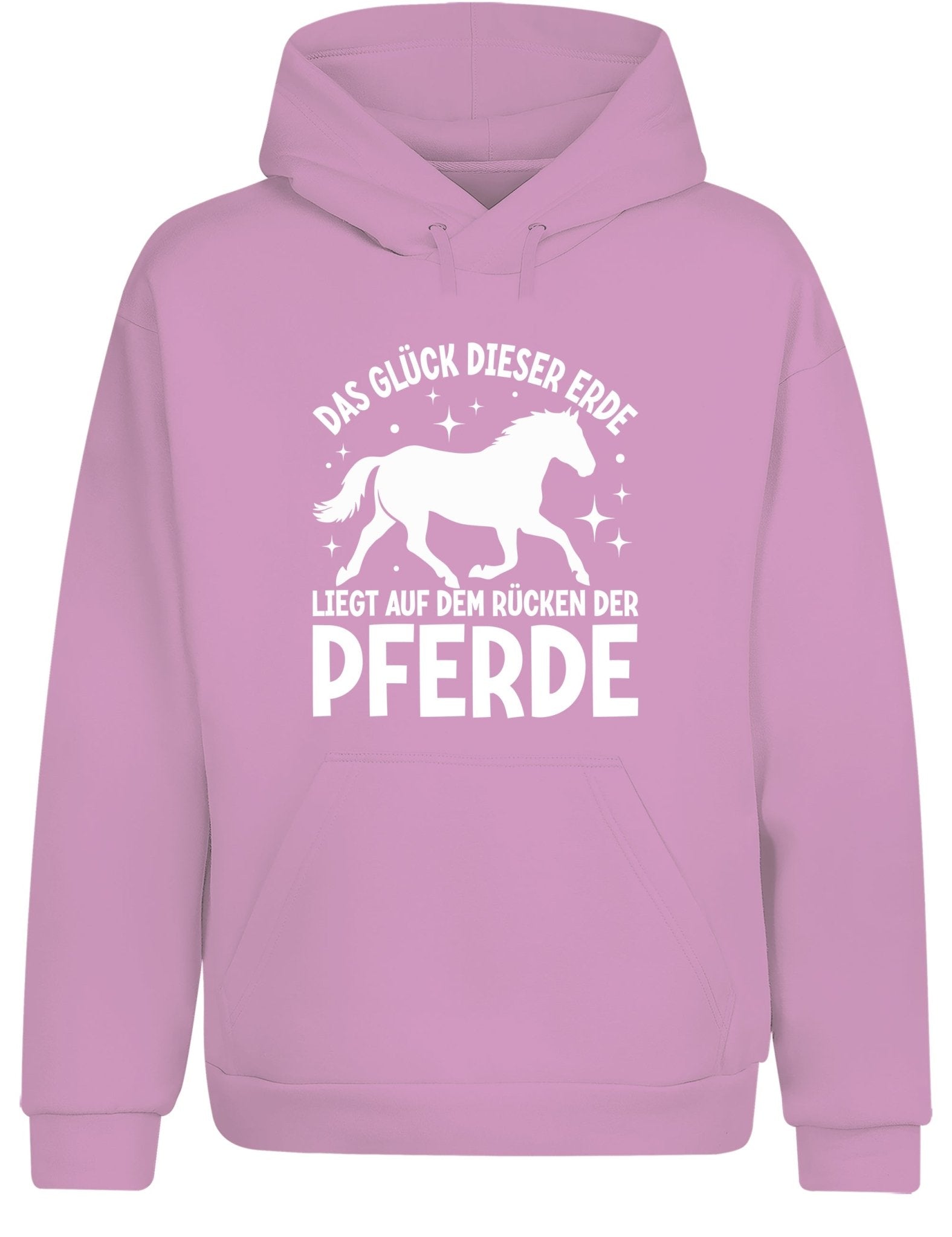 Das Glück dieser Erde liegt auf dem Rücken der Pferde Statement Hoodie Kapuzenpullover Unisex - tshirtladen - Hoodie