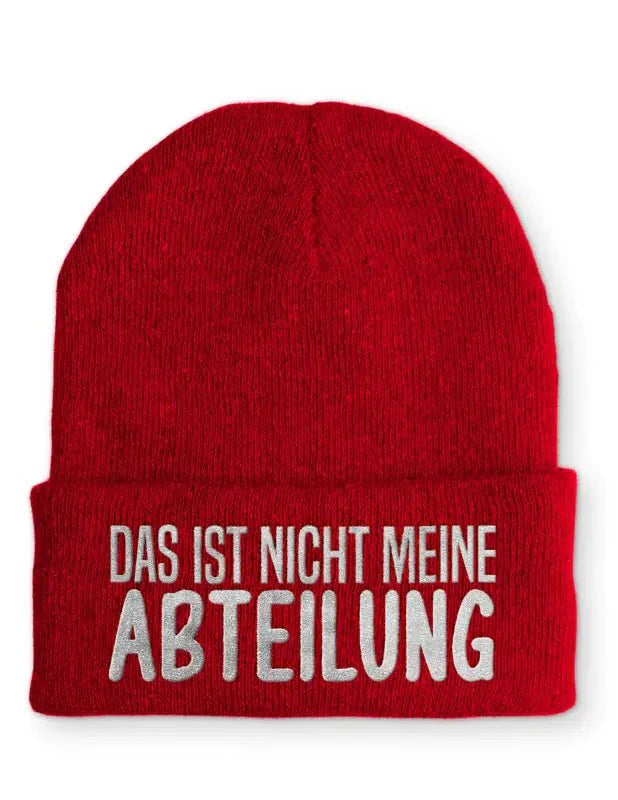 Das ist nicht meine Abteilung Statement Beanie Mütze mit Spruch - tshirtladen - Mütze