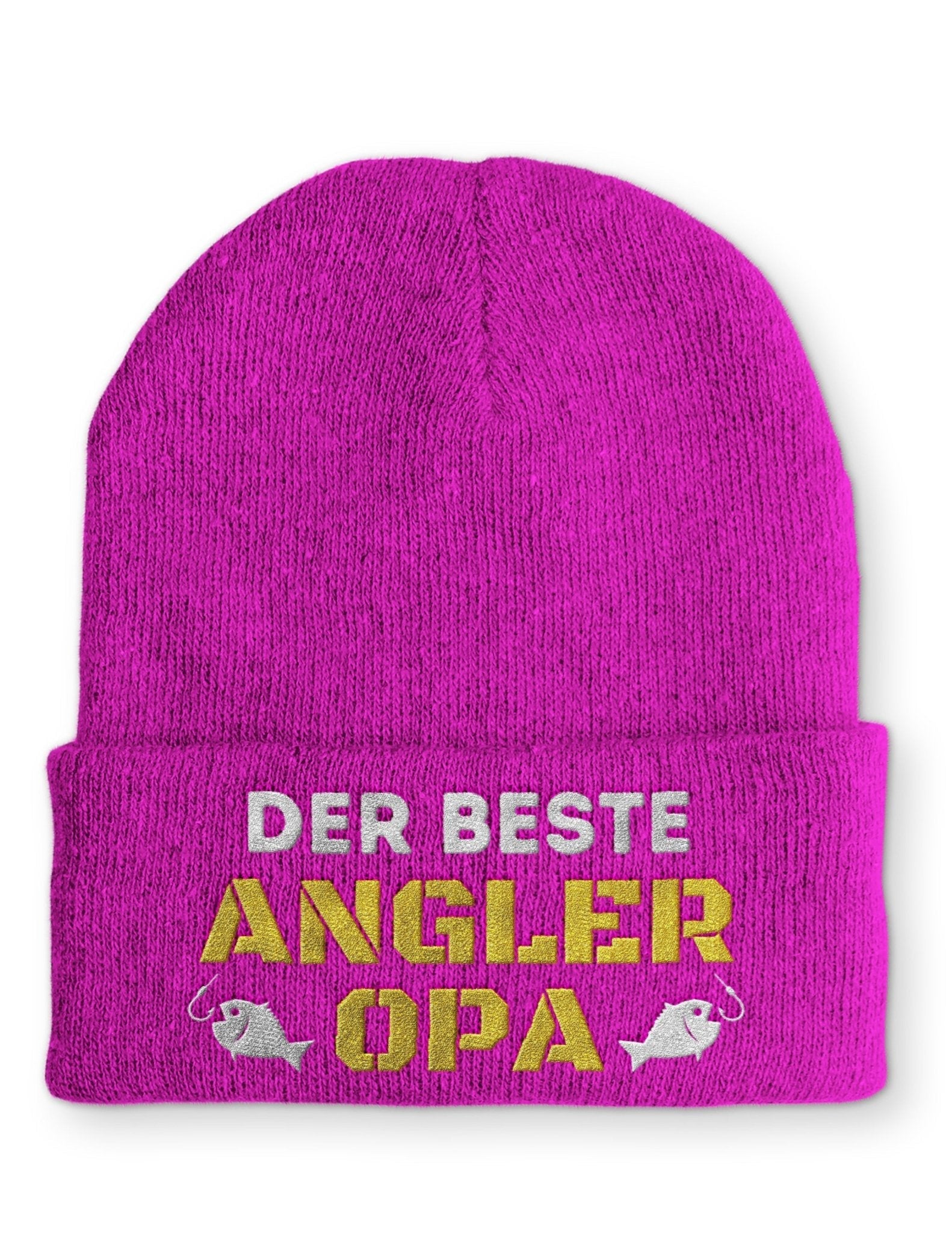 Der beste Angler Opa Beanie Mütze mit Spruch - tshirtladen - Mütze