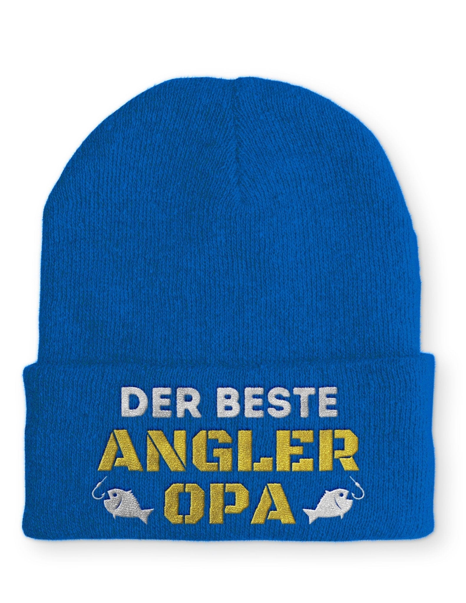 Der beste Angler Opa Beanie Mütze mit Spruch - tshirtladen - Mütze