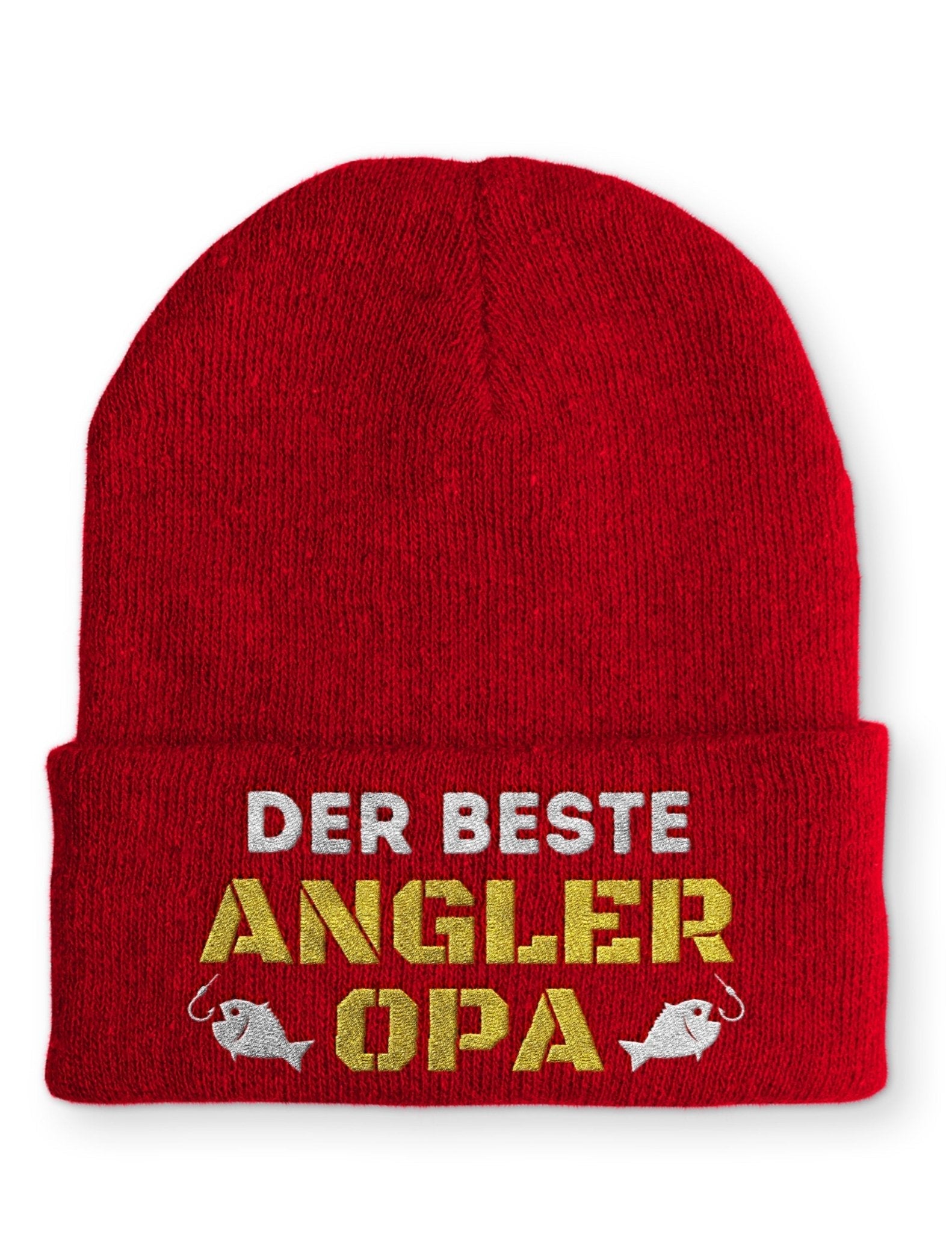 Der beste Angler Opa Beanie Mütze mit Spruch - tshirtladen - Mütze