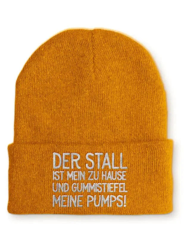 Der Stall ist mein zu Hause Statement Beanie Mütze mit Spruch - tshirtladen - Mütze