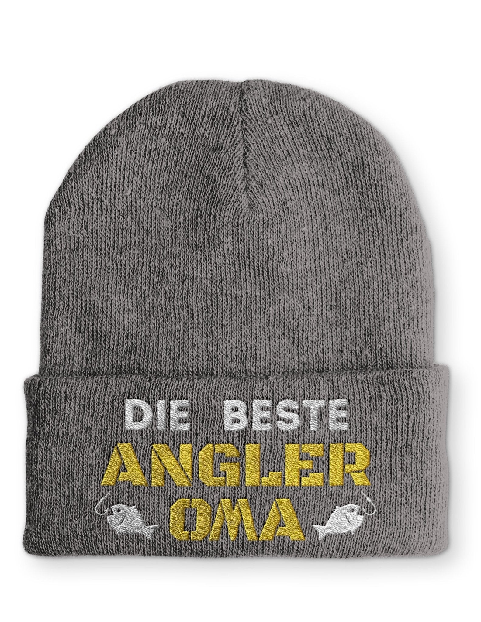 Die beste Angler Oma Beanie Mütze mit Spruch - tshirtladen - Mütze