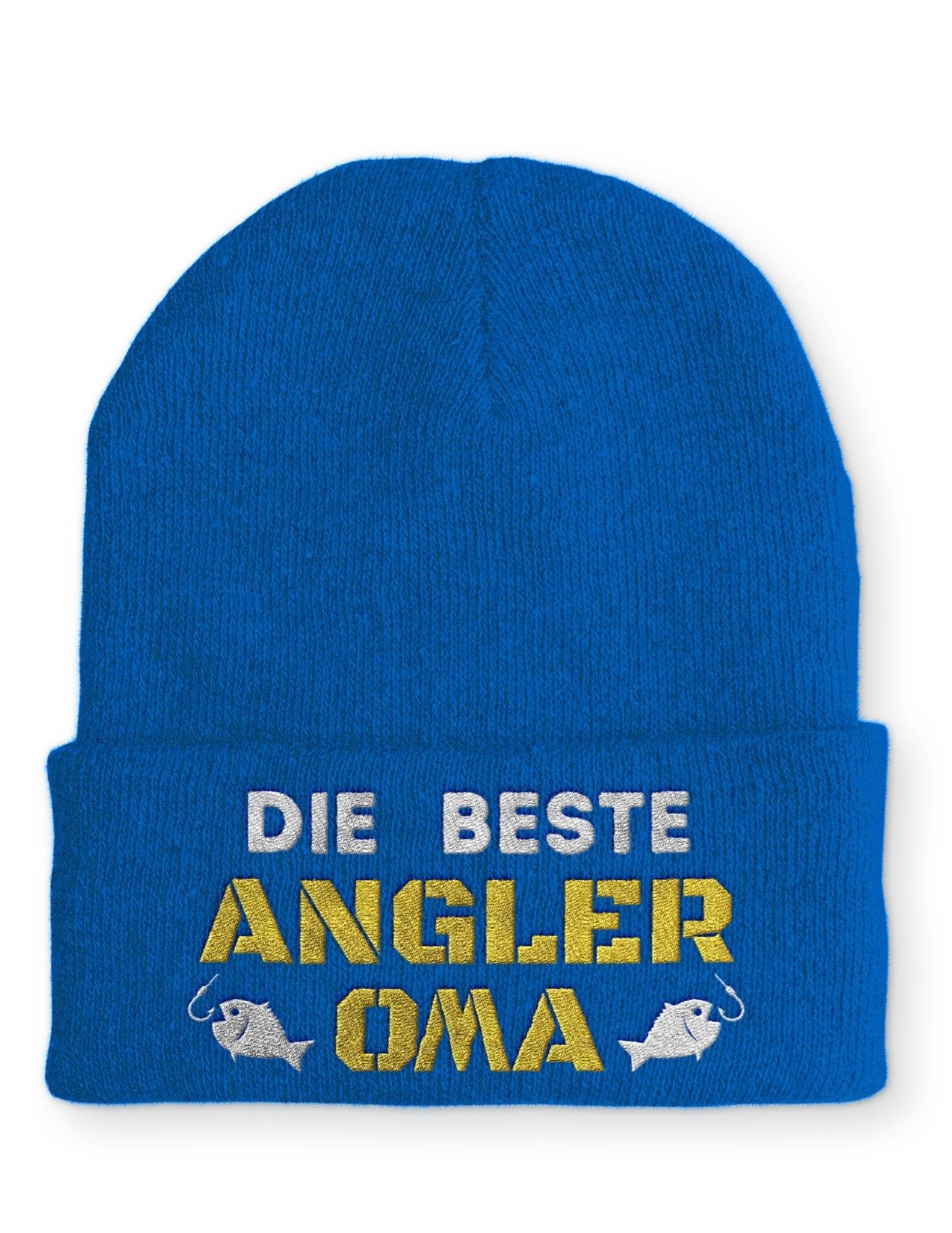 Die beste Angler Oma Beanie Mütze mit Spruch - tshirtladen - Mütze