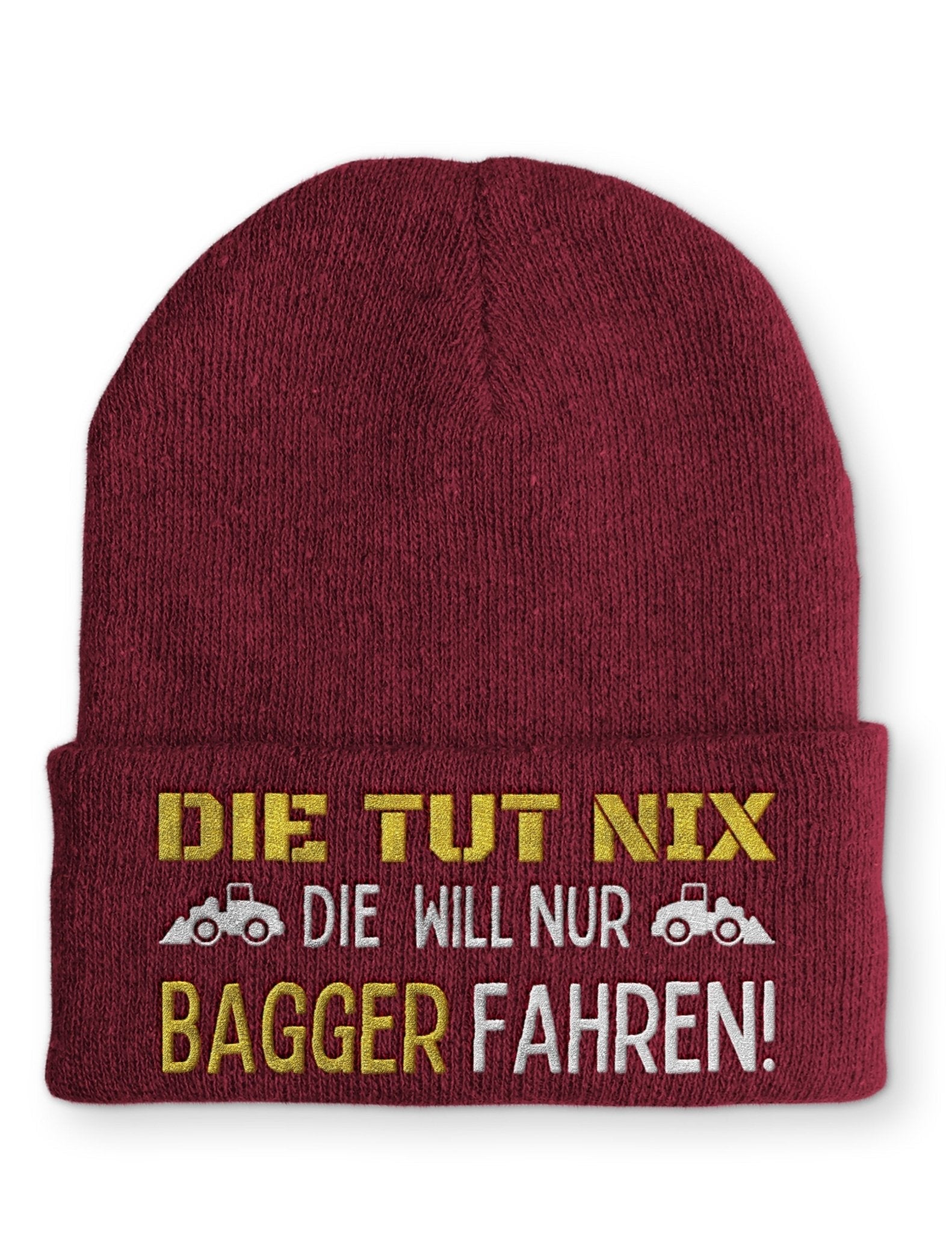 Die tut nix die will nur Bagger fahren Beanie Mütze mit Spruch - tshirtladen - Mütze