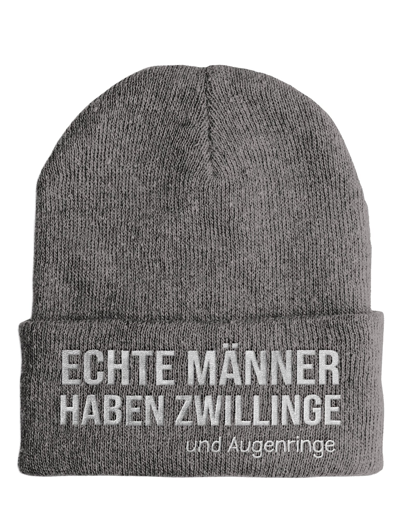 Echte Männer haben Zwillinge - Beanie - Mütze mit Spruch - tshirtladen - Mütze