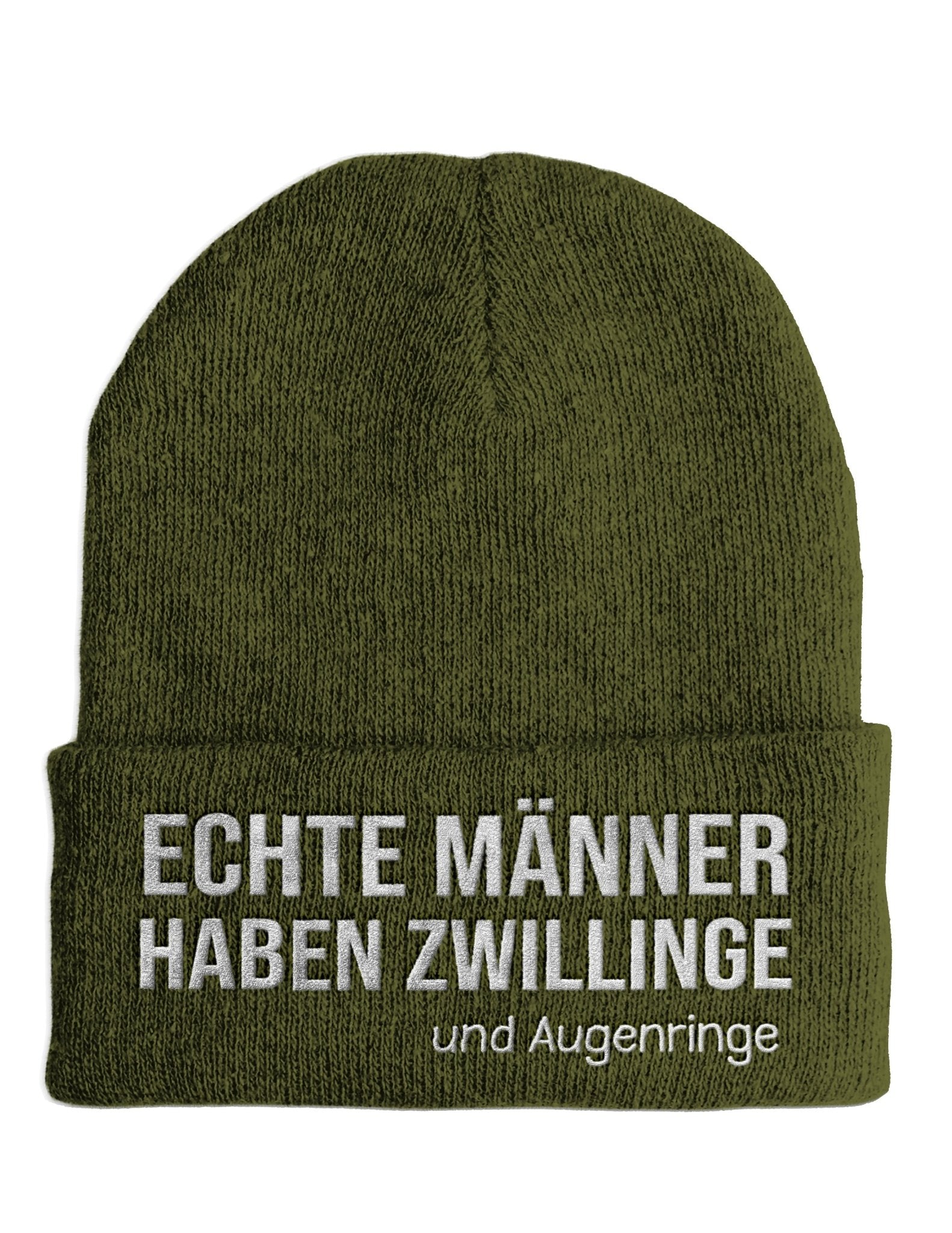 Echte Männer haben Zwillinge - Beanie - Mütze mit Spruch - tshirtladen - Mütze