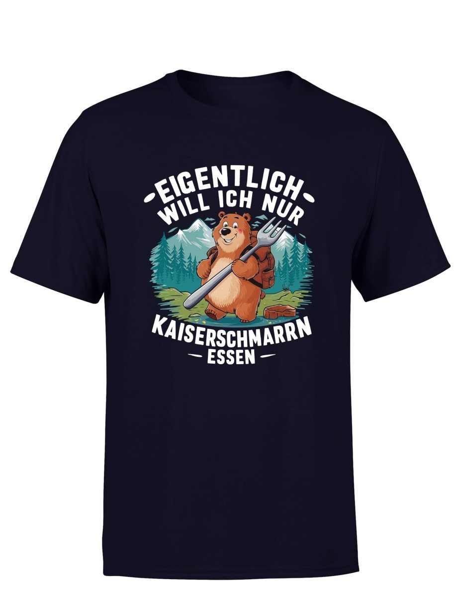 Eigentlich will ich nur Kaiserschmarrn Herren T-Shirt - Schwarzer - Kaffee