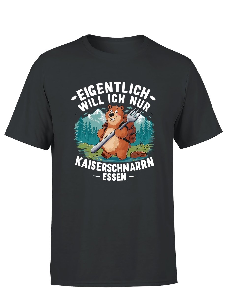 Eigentlich will ich nur Kaiserschmarrn Herren T-Shirt - Schwarzer - Kaffee