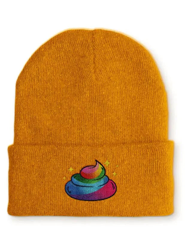 Einhorn Poop Statement Beanie Mütze mit Spruch - tshirtladen - Mütze