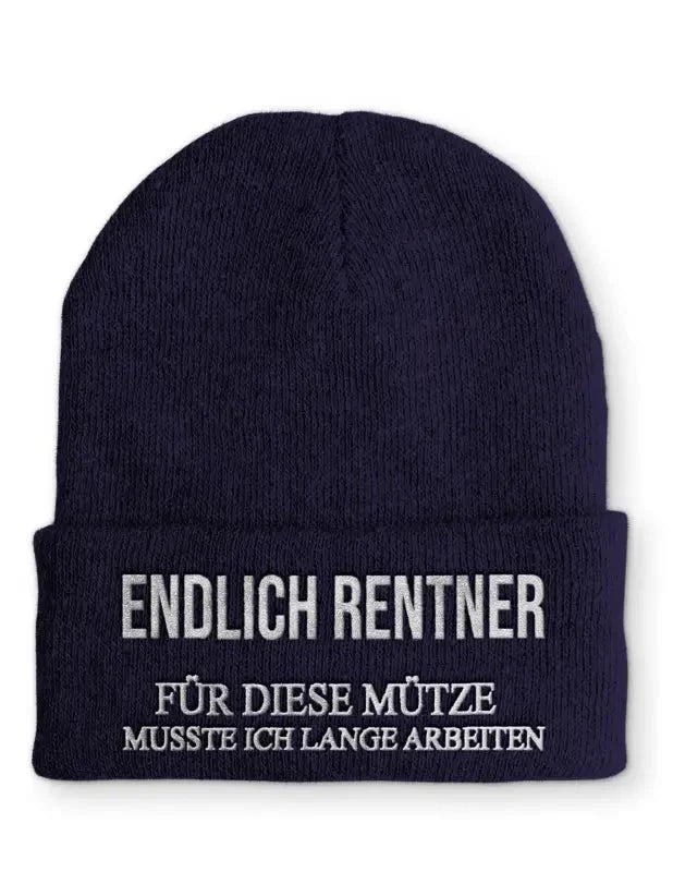 Endlich Rentner für diese Mütze muss ich lange arbeiten Statement Beanie Mütze mit Spruch - tshirtladen - Mütze