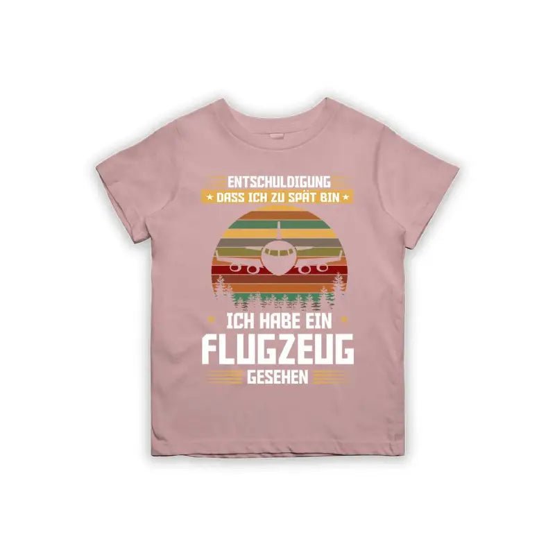 Entschuldigung dass ich zu spät bin... ich habe ein Flugzeug gesehen Kinder T-Shirt - Schwarzer - Kaffee