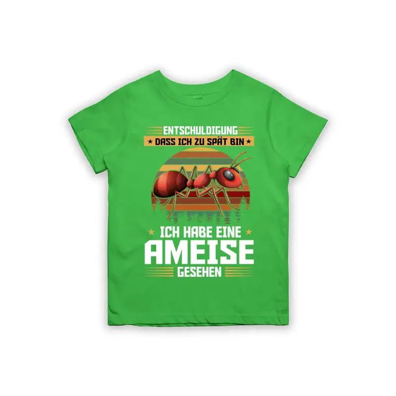 Entschuldigung dass ich zu spät bin... ich habe eine Ameise gesehen Kinder T-Shirt - Schwarzer - Kaffee