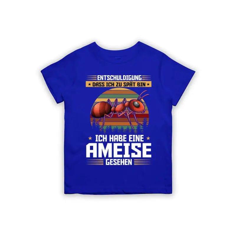 Entschuldigung dass ich zu spät bin... ich habe eine Ameise gesehen Kinder T-Shirt - Schwarzer - Kaffee