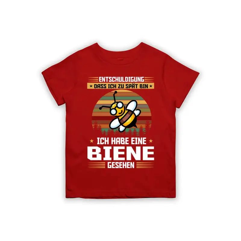 Entschuldigung dass ich zu spät bin... ich habe eine Biene gesehen Kinder T-Shirt - Schwarzer - Kaffee