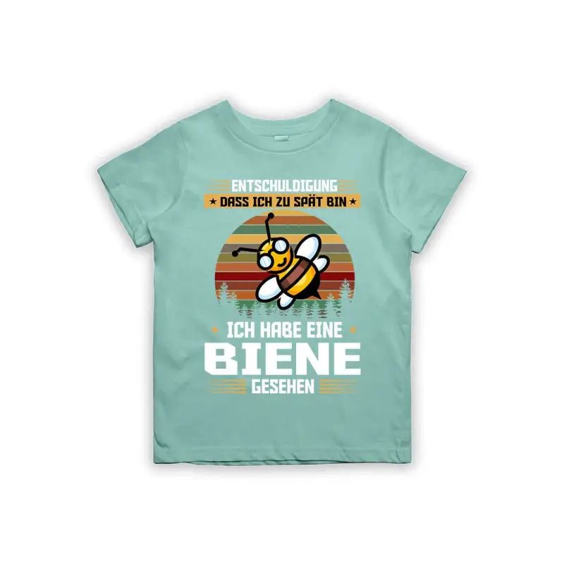 Entschuldigung dass ich zu spät bin... ich habe eine Biene gesehen Kinder T-Shirt - Schwarzer - Kaffee