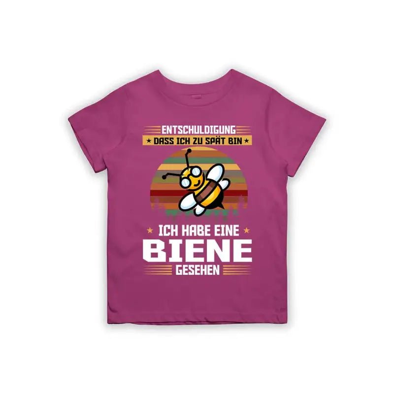 Entschuldigung dass ich zu spät bin... ich habe eine Biene gesehen Kinder T-Shirt - Schwarzer - Kaffee