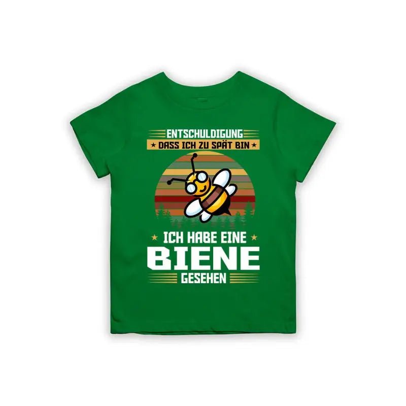 Entschuldigung dass ich zu spät bin... ich habe eine Biene gesehen Kinder T-Shirt - Schwarzer - Kaffee