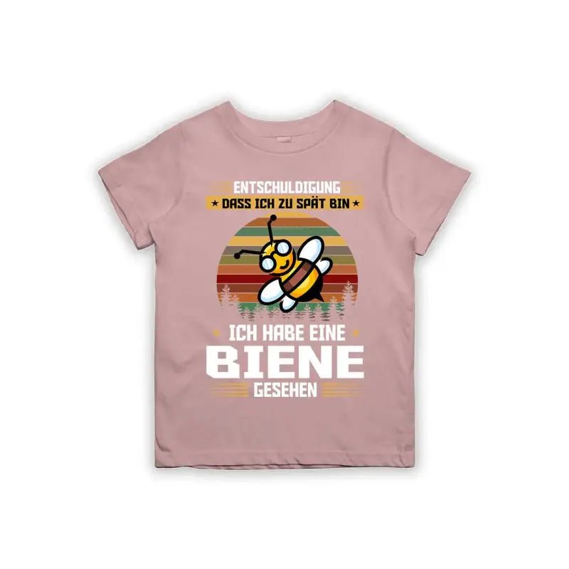 Entschuldigung dass ich zu spät bin... ich habe eine Biene gesehen Kinder T-Shirt - Schwarzer - Kaffee