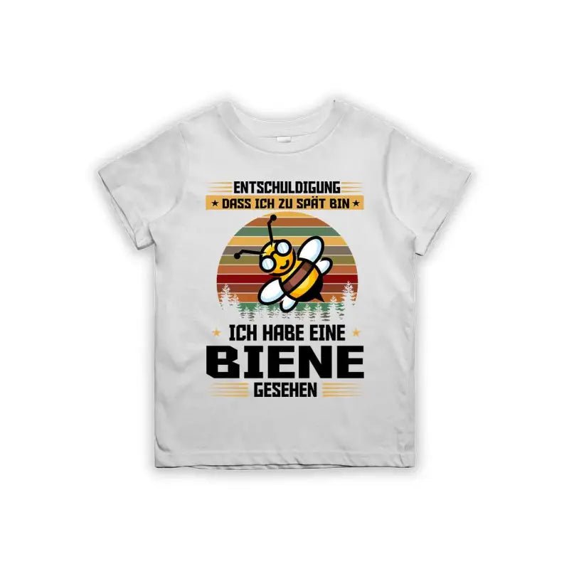 Entschuldigung dass ich zu spät bin... ich habe eine Biene gesehen Kinder T-Shirt - Schwarzer - Kaffee