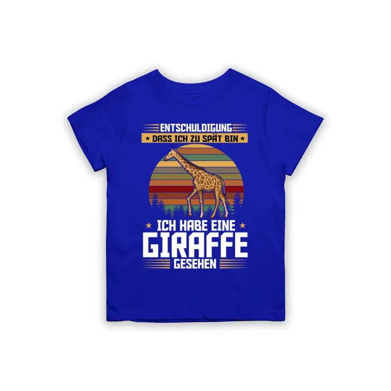 Entschuldigung dass ich zu spät bin... ich habe eine Giraffe gesehen Kinder T-Shirt - Schwarzer - Kaffee