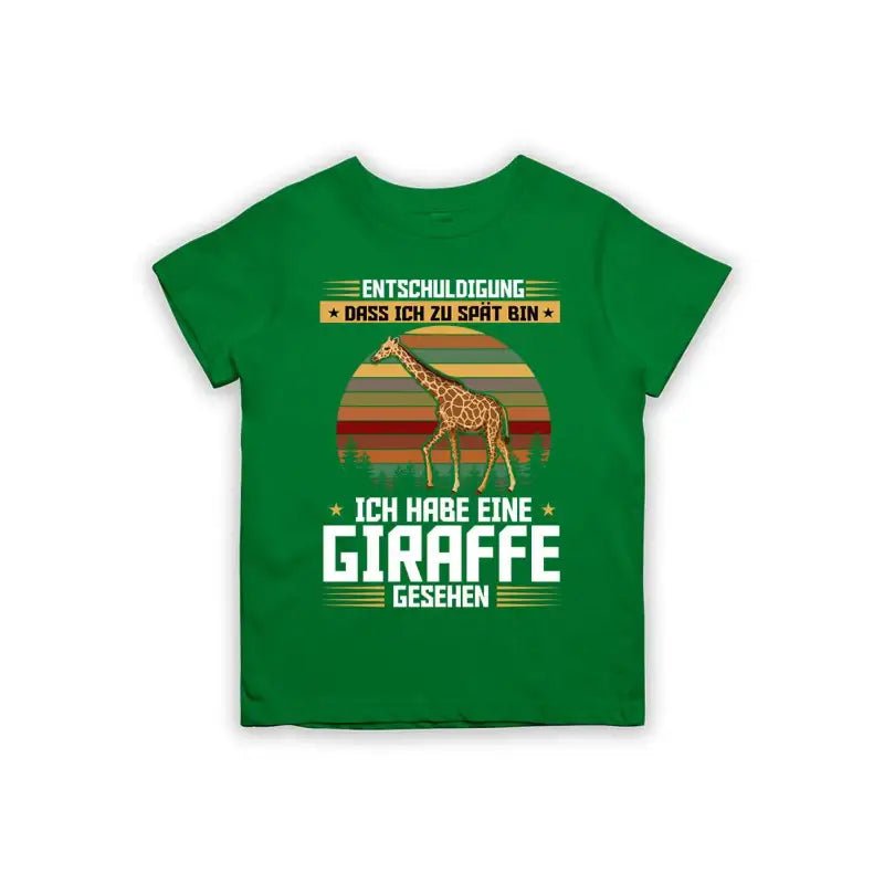 Entschuldigung dass ich zu spät bin... ich habe eine Giraffe gesehen Kinder T-Shirt - Schwarzer - Kaffee