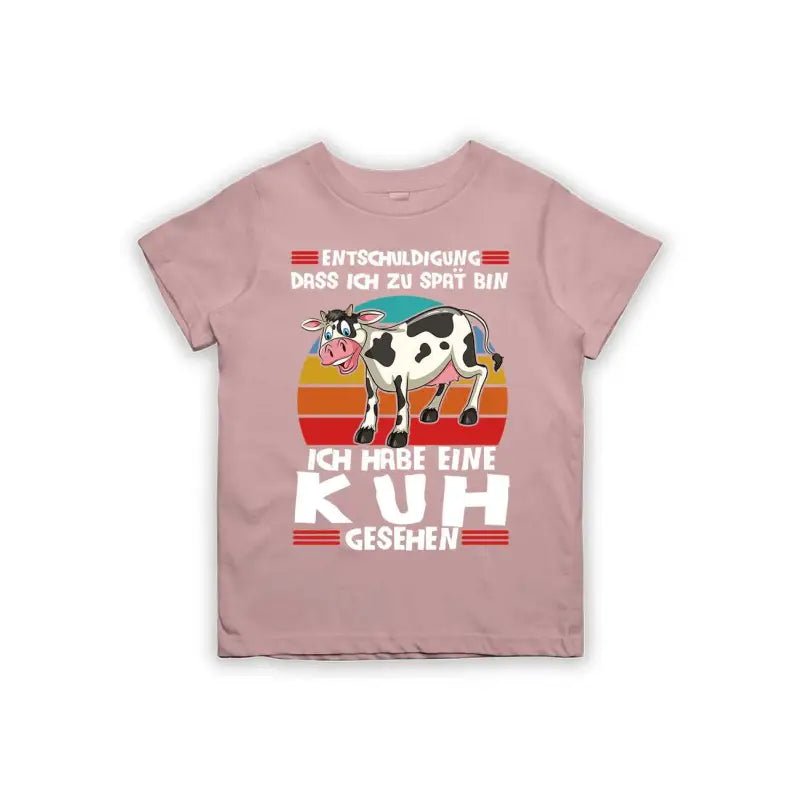 Entschuldigung dass ich zu spät bin... ich habe eine Kuh gesehen Kinder T-Shirt - Schwarzer - Kaffee