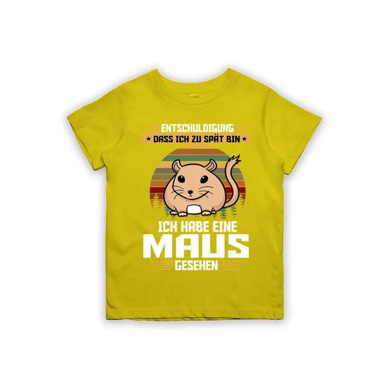 Entschuldigung dass ich zu spät bin... ich habe eine Maus gesehen Kinder T-Shirt - Schwarzer - Kaffee